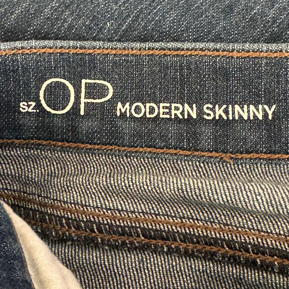 Ann Taylor LOFT Petite SZ 0P Modern Skinny Jeans Low-Rise Dark Wash Whiskered - Picture 8 of 9